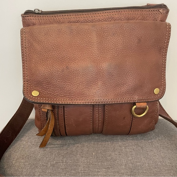FOSSIL Morgan Traveler Leather Crossbody - Brown - Picture 3 of 13